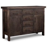 Sideboard w/2 Wood-Doors & 6/Dwrs & 2/Wood Adjust.