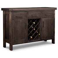 Sideboard 3 Drawers and Wine Rack