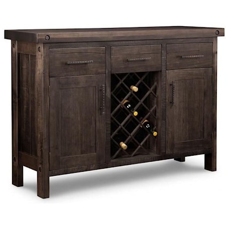 Sideboard 3 Drawers and Wine Rack