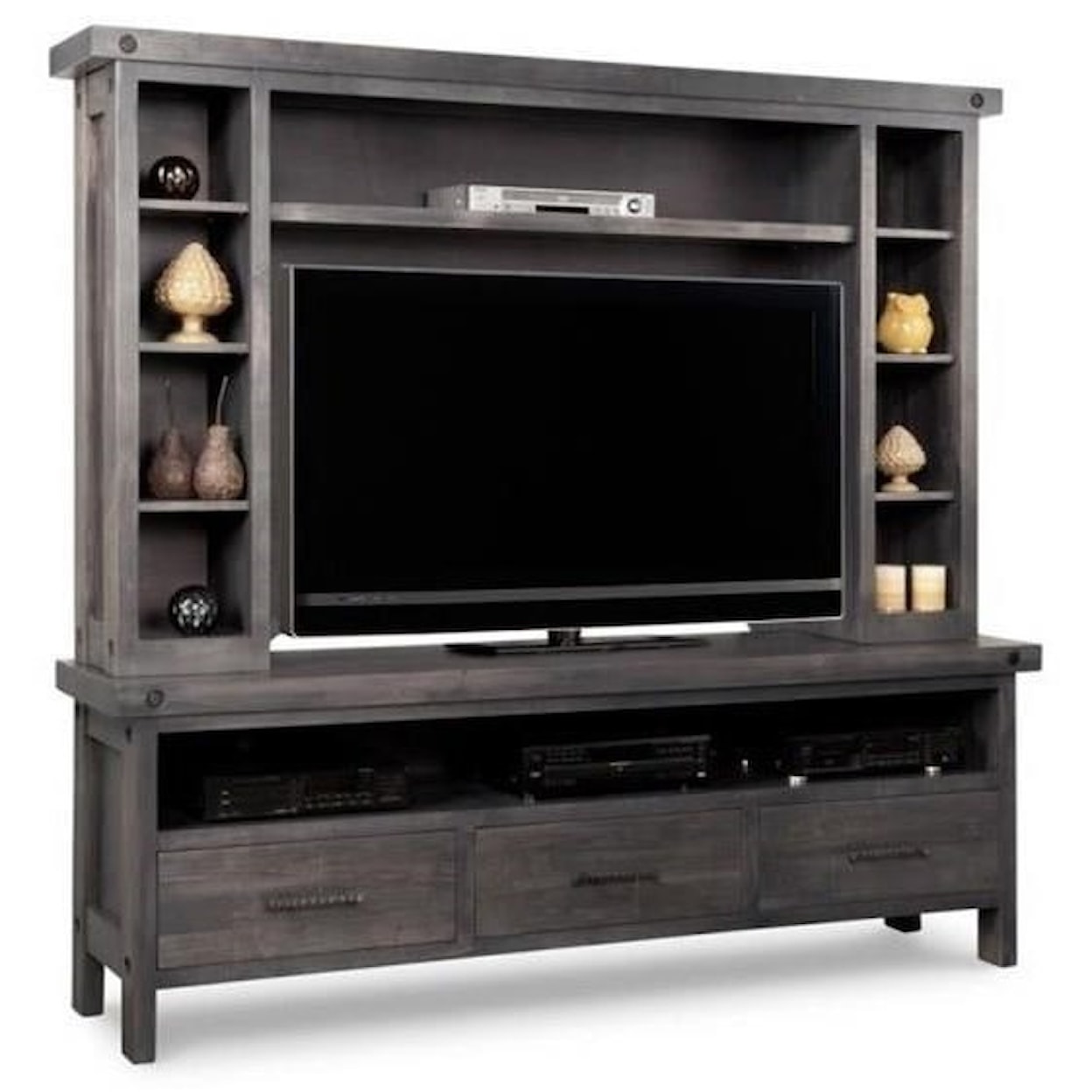 Handstone Rafters HDTV Unit with Hutch