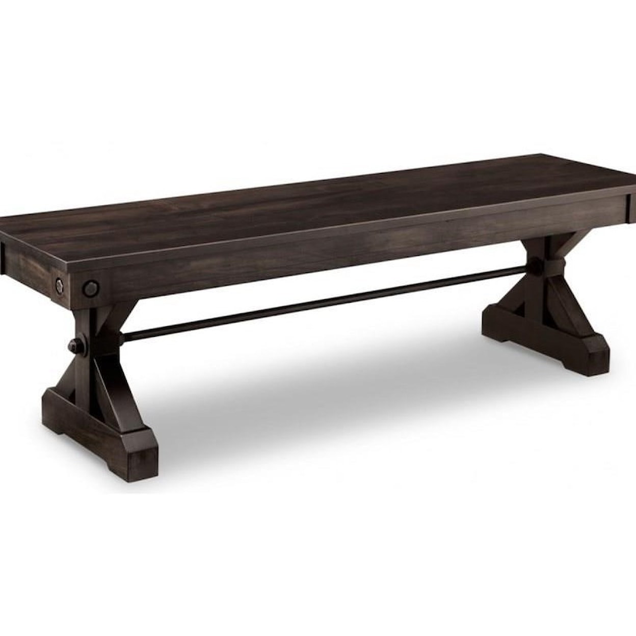 Handstone Rafters 60" Bench with Wood Seat