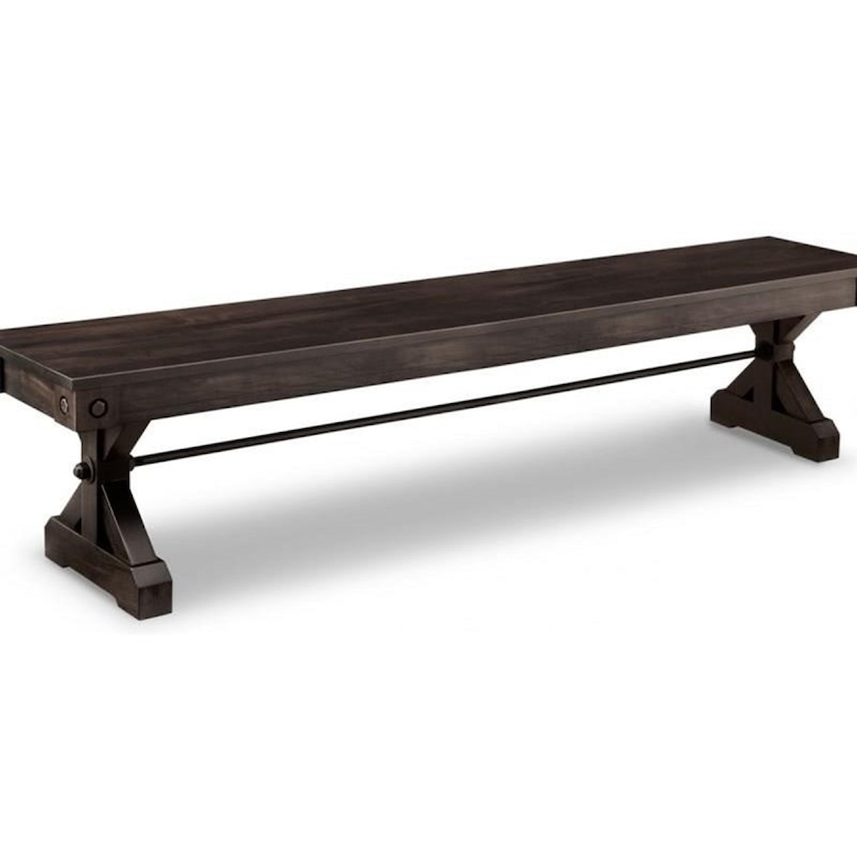 Handstone Rafters 72" Bench with Wood Seat