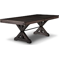 42x60" Trestle Table with 3 Leaves