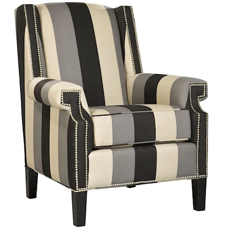 Contempary Rodman Accent Chair with Nailhead Trim