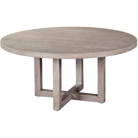 Round Coffee Table with X-Base
