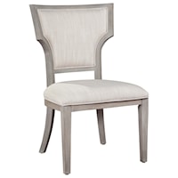 Upholstered Fan Back Dining Side Chair