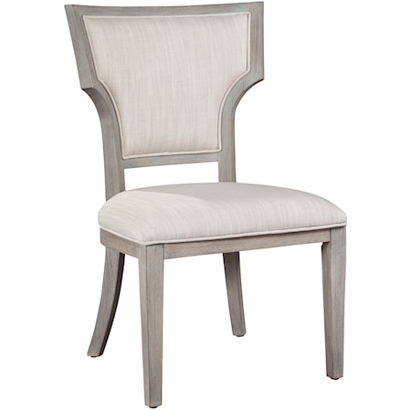 Upholstered Fan Back Dining Side Chair