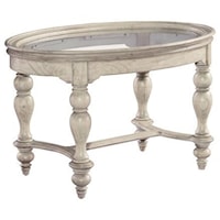 Oval Glass Top Coffee Table