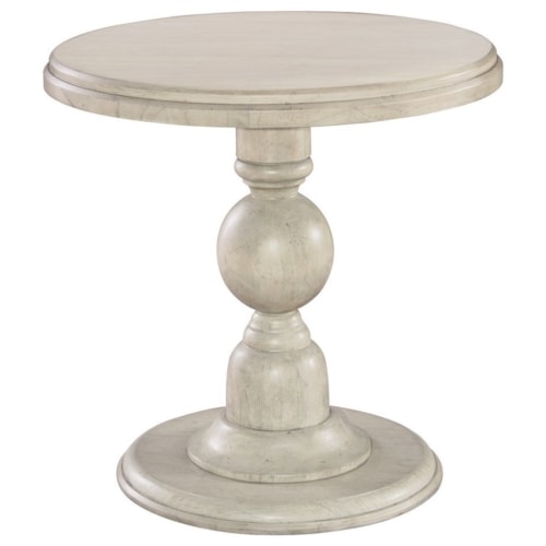 Round Pedestal End Table