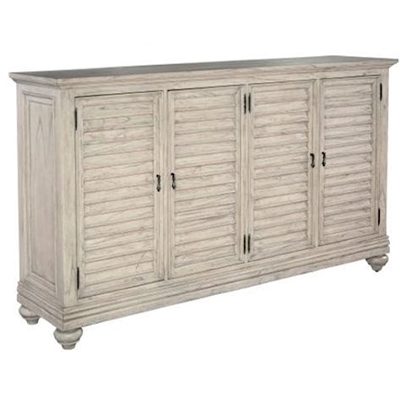 Louvered Door Entertainment Center