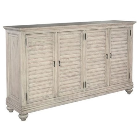 Louvered Door Entertainment Center
