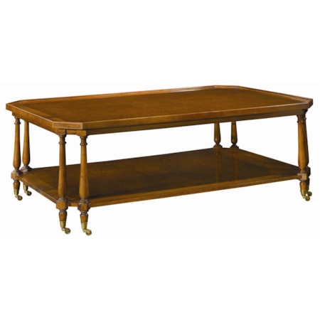 Cocktail Table with One Large Bottom Shelf