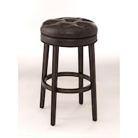 Backless Swivel Counter Stool with Upholstered Seat