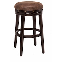 Streamlined Deep Smoke Finish Backless Counter Stool