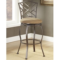 Counter Height Hanover Swivel Stool with Metal Back