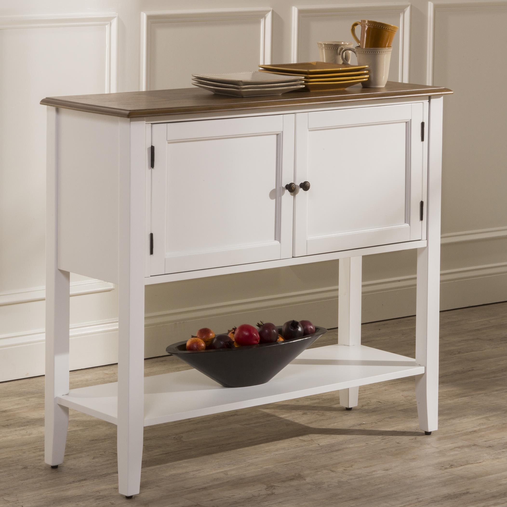 Hillsdale Bayberry 5791850 TwoToned Dining Server with Display Shelf