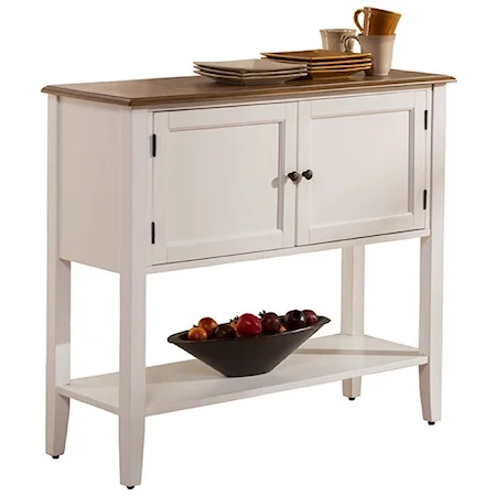 Two-Toned Dining Server with Display Shelf