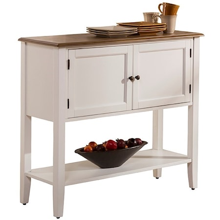Two-Toned Dining Server with Display Shelf