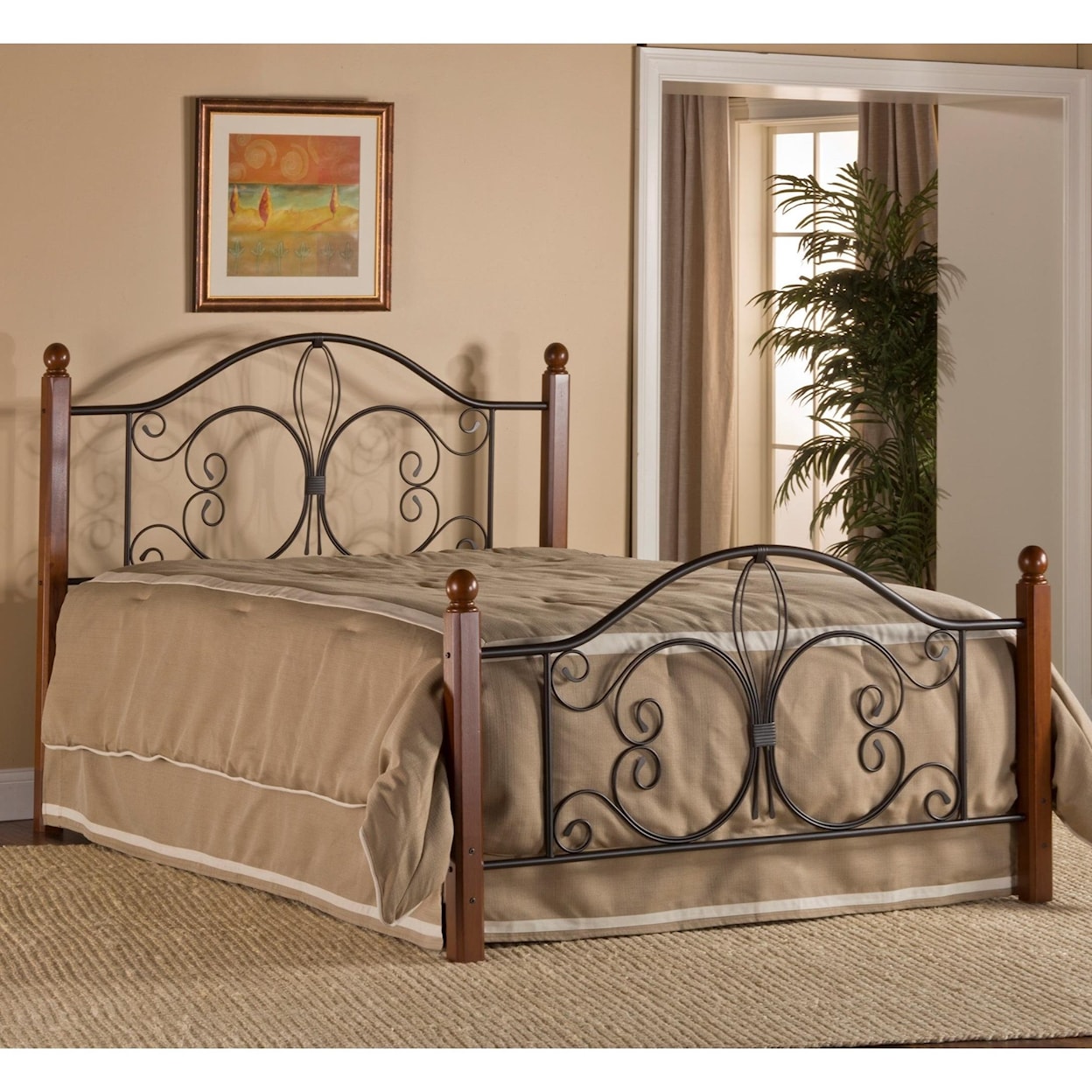 Hillsdale Metal Beds King Milwaukee Wood Post Bed