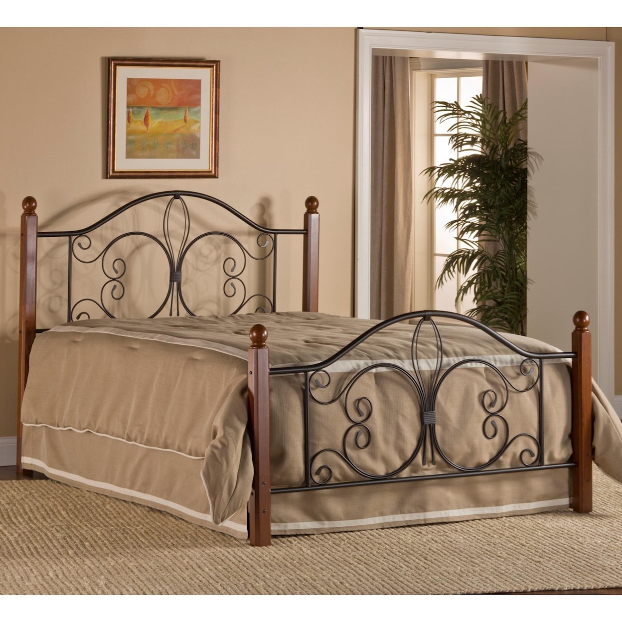 Hillsdale Metal Beds Twin Milwaukee Wood Post Bed