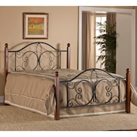 Twin Milwaukee Wood Post Bed with Bed Frame