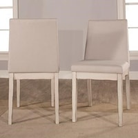 Set of 2 Farmhouse Upholstered Parson Dining Chairs