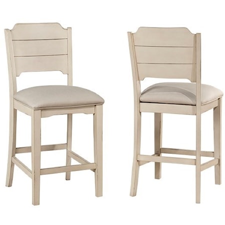 Non-Swivel Counter Height Stool -Set of 2