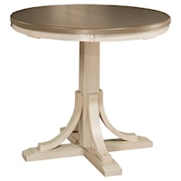 Farmhouse Two Tone Round Counter Height Dining Table