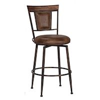 Rustic Commercial Grade Swivel Counter Stool