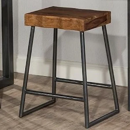 Live Edge Counter Height Stool