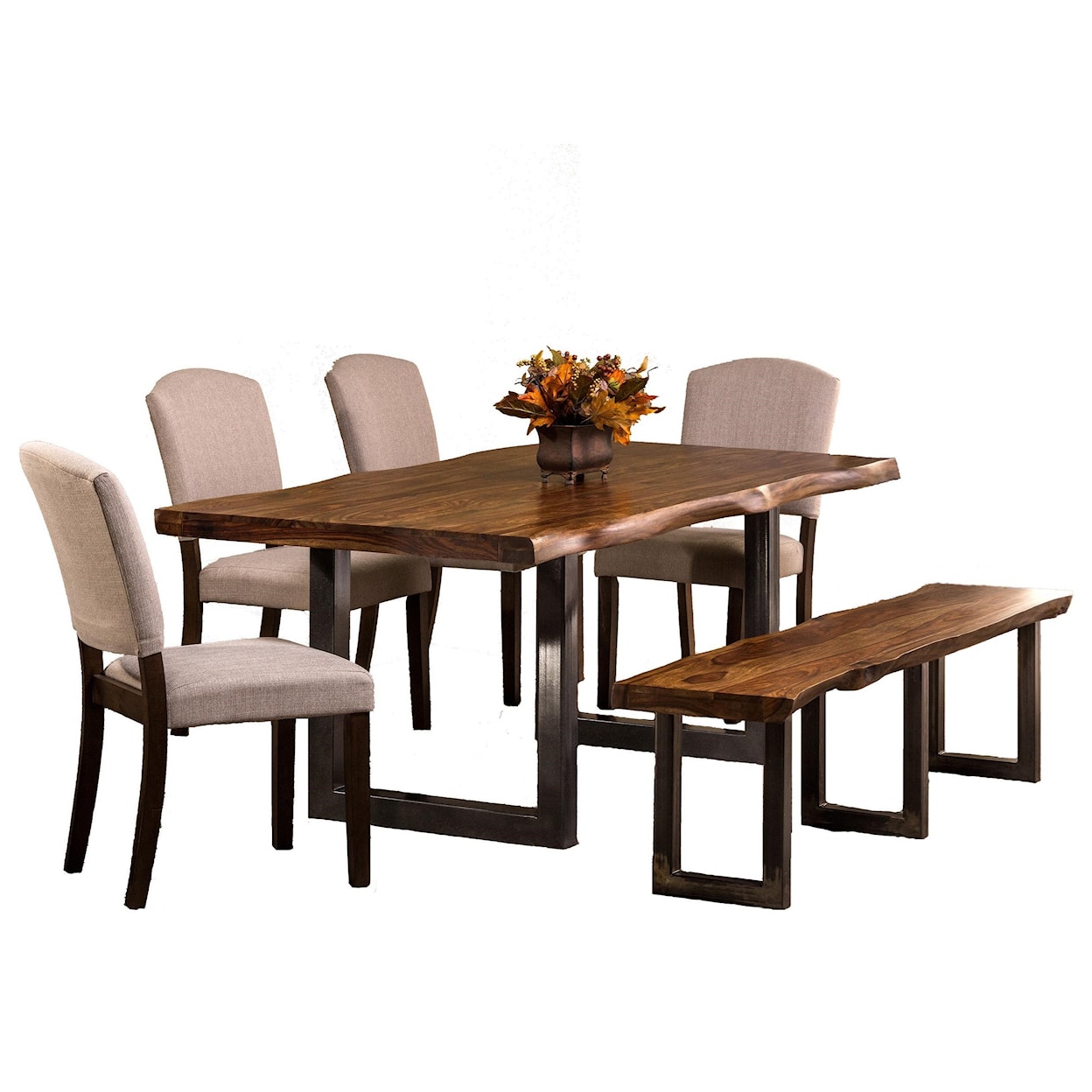 Hillsdale Emerson Natural Sheesham Wood Dining Table