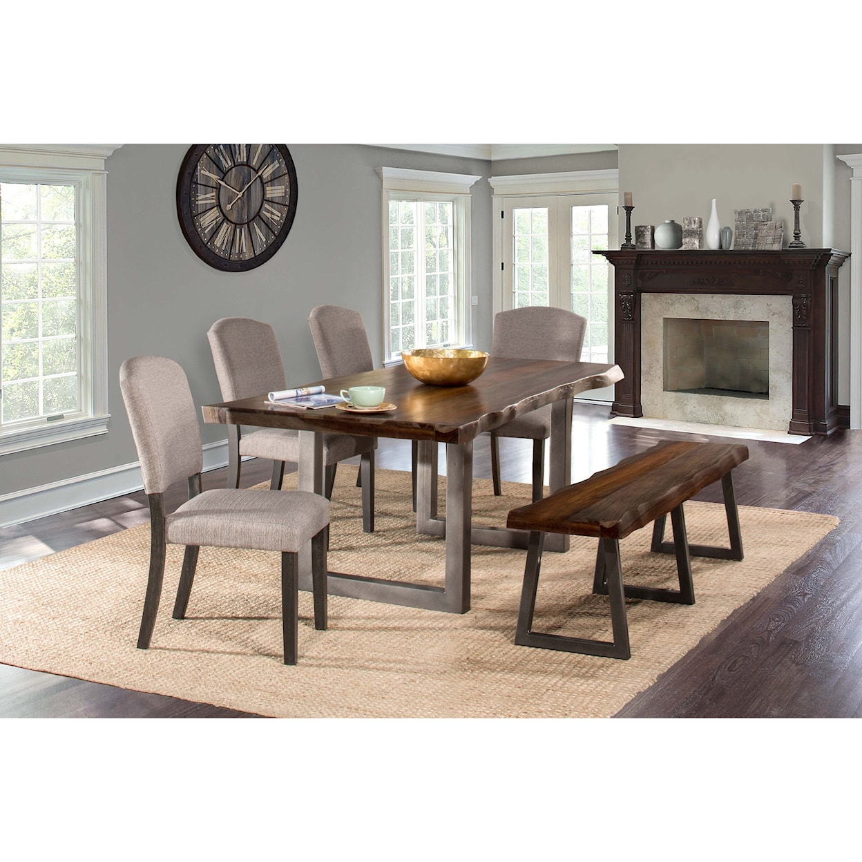 Hillsdale Emerson 6-Piece Rectangle Dining Set