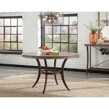 Round Dining Table with Stud Details