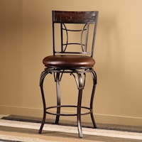 Swivel Counter Stool w/ Upholstered Seat