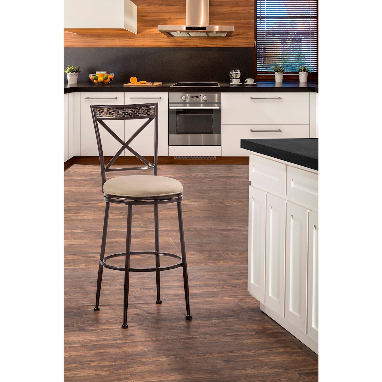 Hillsdale Indoor/Outdoor Stools Swivel Bar Stool