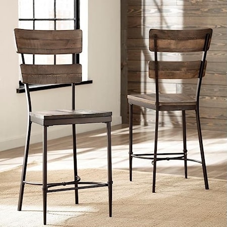 Non-swivel Counter Height Stool - Set of 2