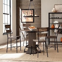 Rustic 5-Piece Counter Height Dining Set