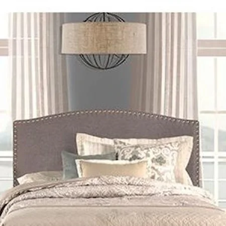 King Headboard with Frame Included and Nail-head Trim