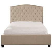 King Upholstered Bed with Tufted Headboard