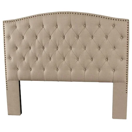 Queen Upholstered Headboard with Tufting