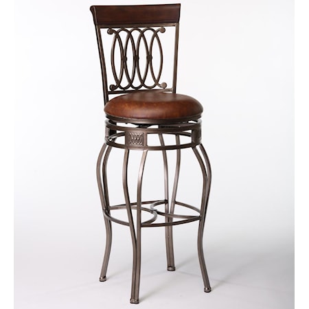 28" Counter Swivel Stool w/ Upholstered Seat