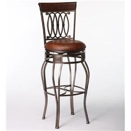 28" Counter Swivel Stool w/ Upholstered Seat