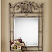 Console Mirror with Metal Frame