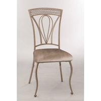 Metal Dining Side Chair with Upholstered Seat