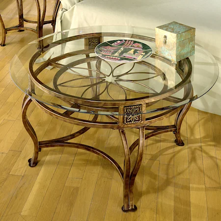 Scottsdale Cocktail Table with Flower Motif