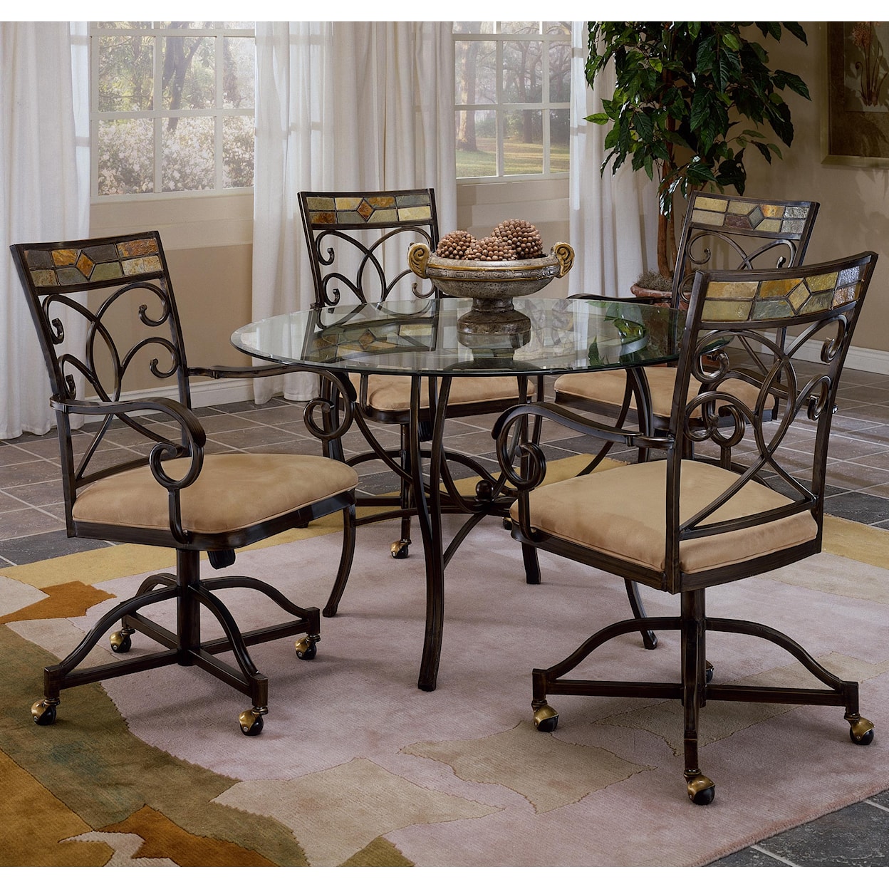 Hillsdale Pompei 48" Round Dining Table