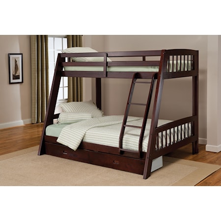 Twin-over-Full Bunk Bed with Storage Drawer