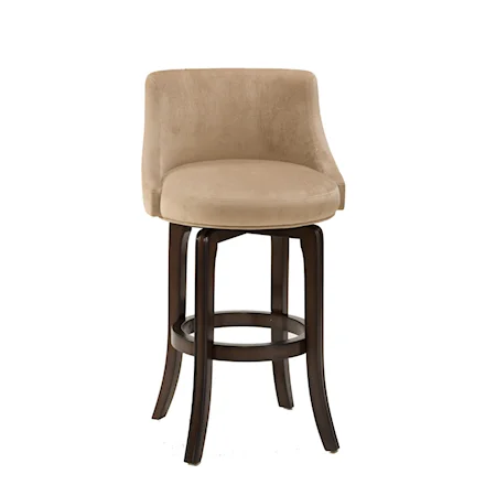 Napa Valley Swivel Counter Stool Upholsted with Textured Khaki Fabric