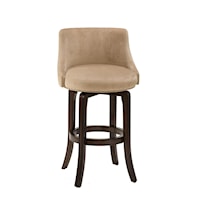 Napa Valley Swivel Counter Stool Upholsted with Textured Khaki Fabric