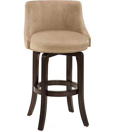 Napa Valley Swivel Counter Stool Upholsted with Textured Khaki Fabric